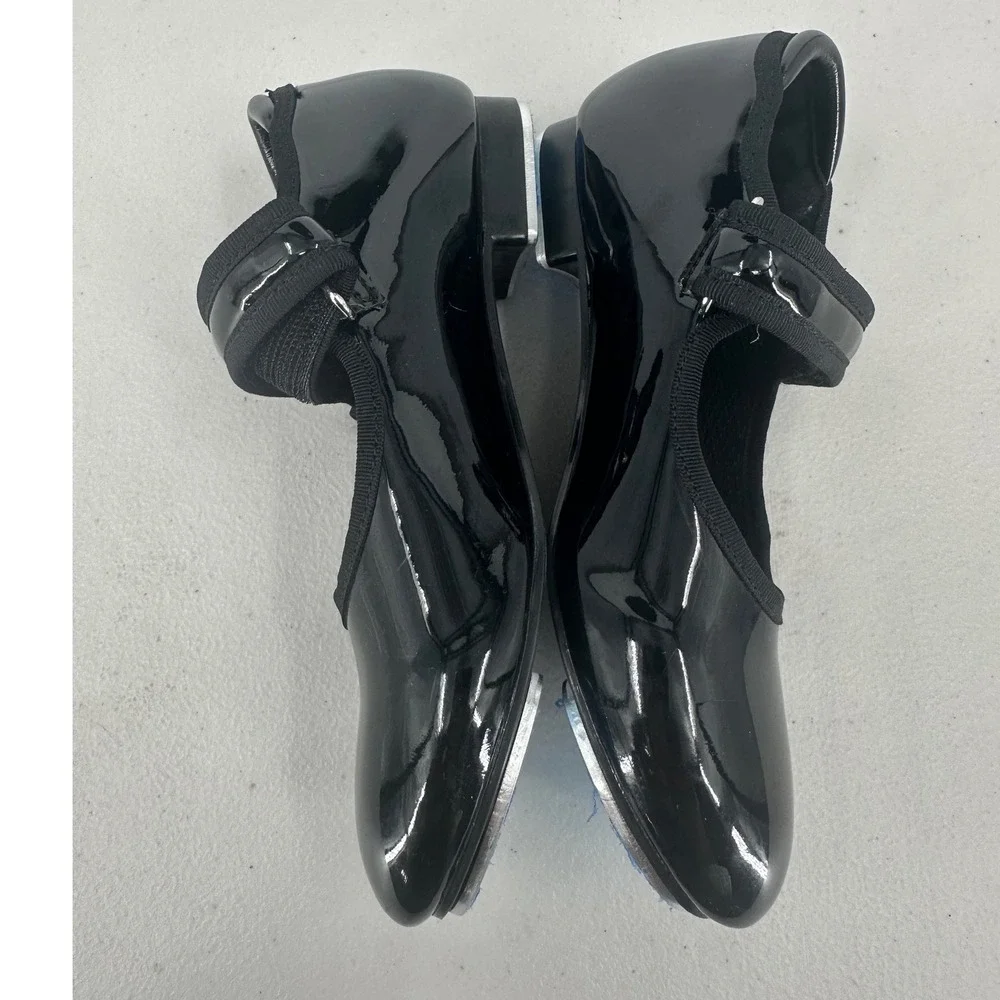 Black Patent Mary Jane Tap Shoes Kids Size 11C Dance Performance Gear